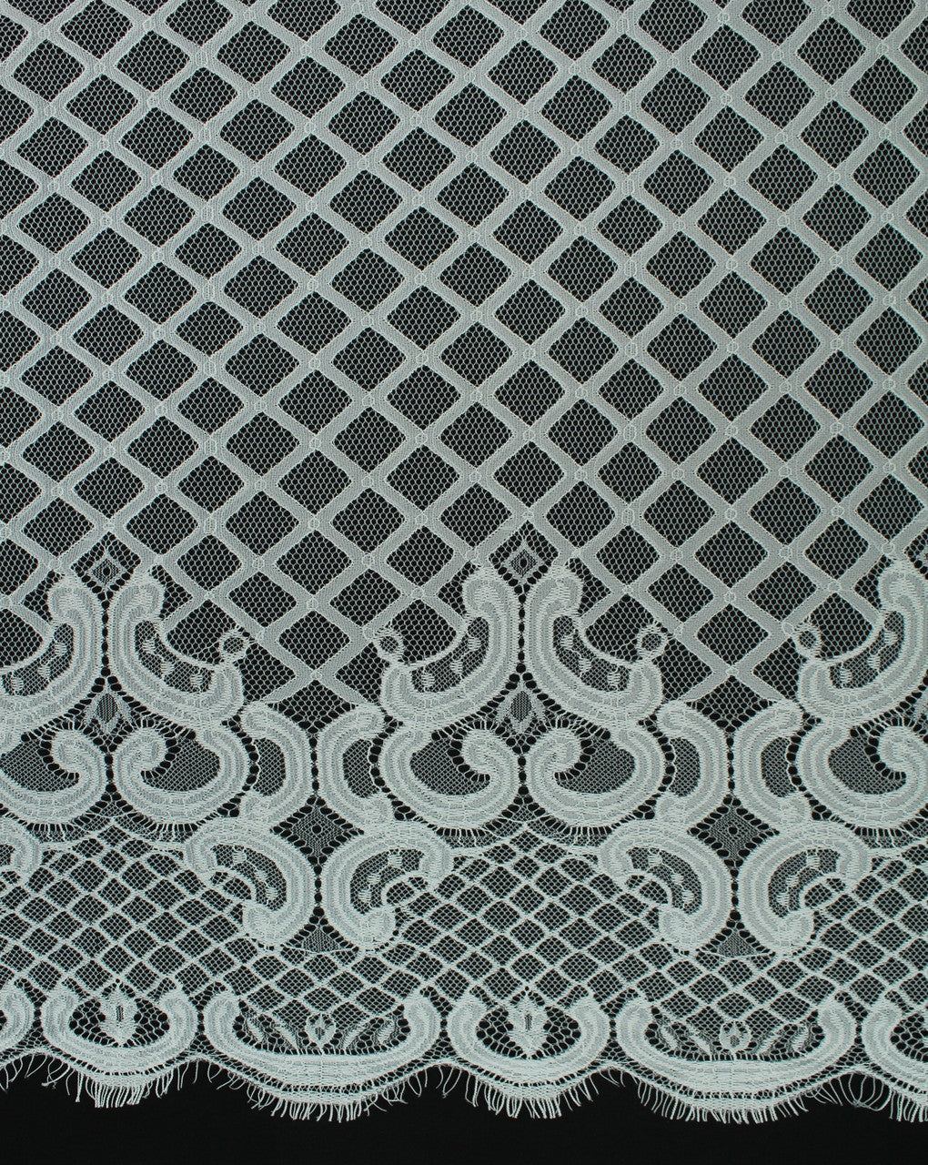Polyester Abstract Design 14 Lace Cut Work Fabric (RFD)