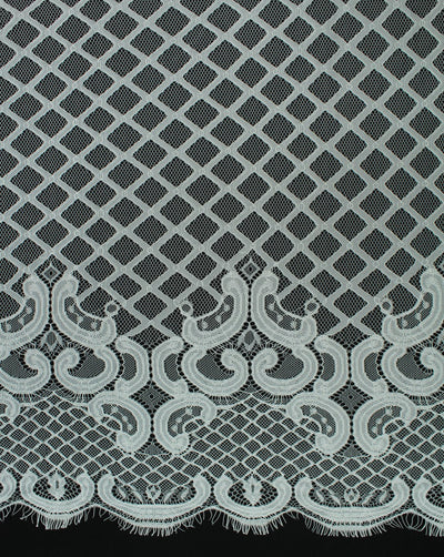 Polyester Abstract Design 14 Lace Cut Work Fabric (RFD)