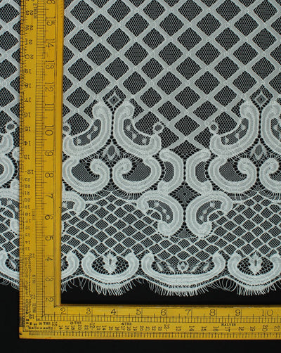 Polyester Abstract Design 14 Lace Cut Work Fabric (RFD)