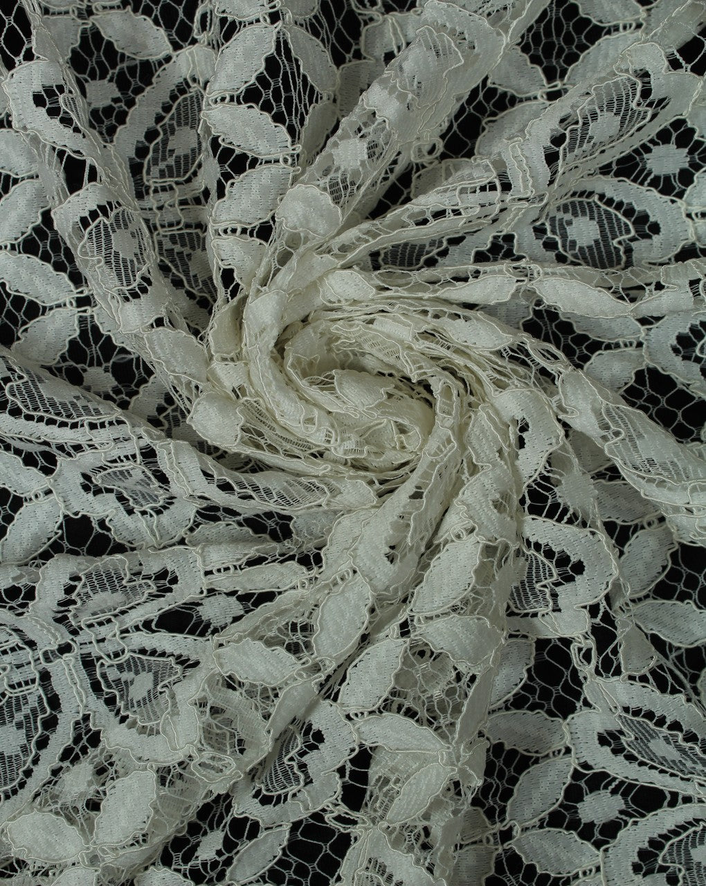 Polyester Floral Design 36 Lace Cut Work Fabric (RFD)