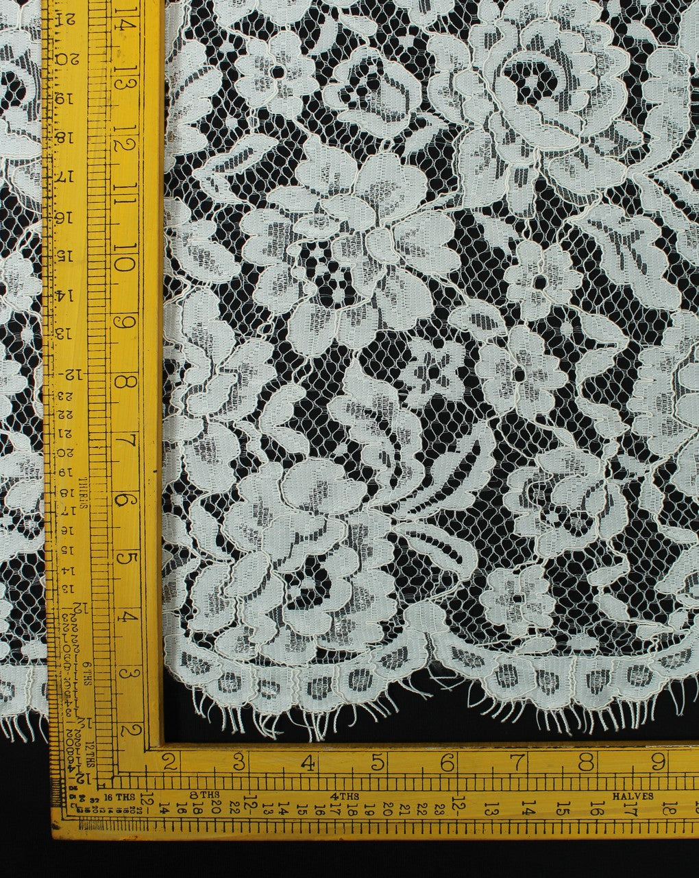 Polyester Floral Design 37 Lace Cut Work Fabric (RFD)