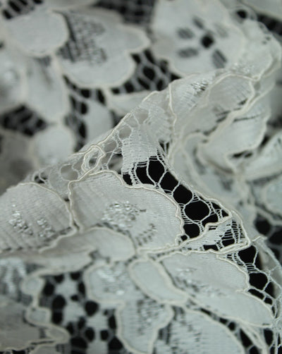 Polyester Floral Design 37 Lace Cut Work Fabric (RFD)