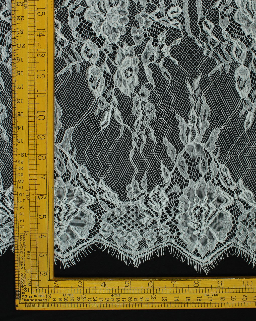 Polyester Abstract Design 16 Lace Cut Work Fabric (RFD)