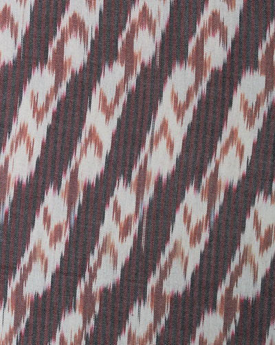 Multicolor Ikat Design Yarn Dyed Cotton Fabric