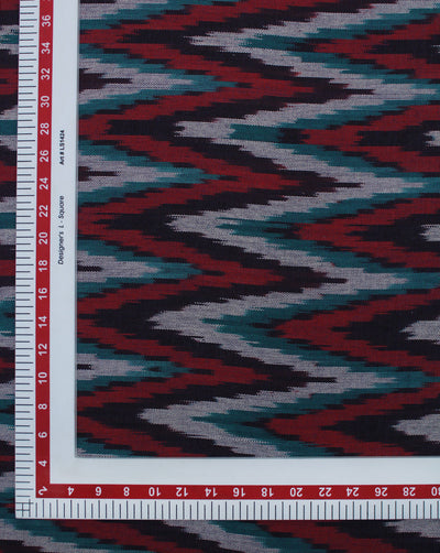 Multicolor Ikat Design Yarn Dyed Cotton Fabric