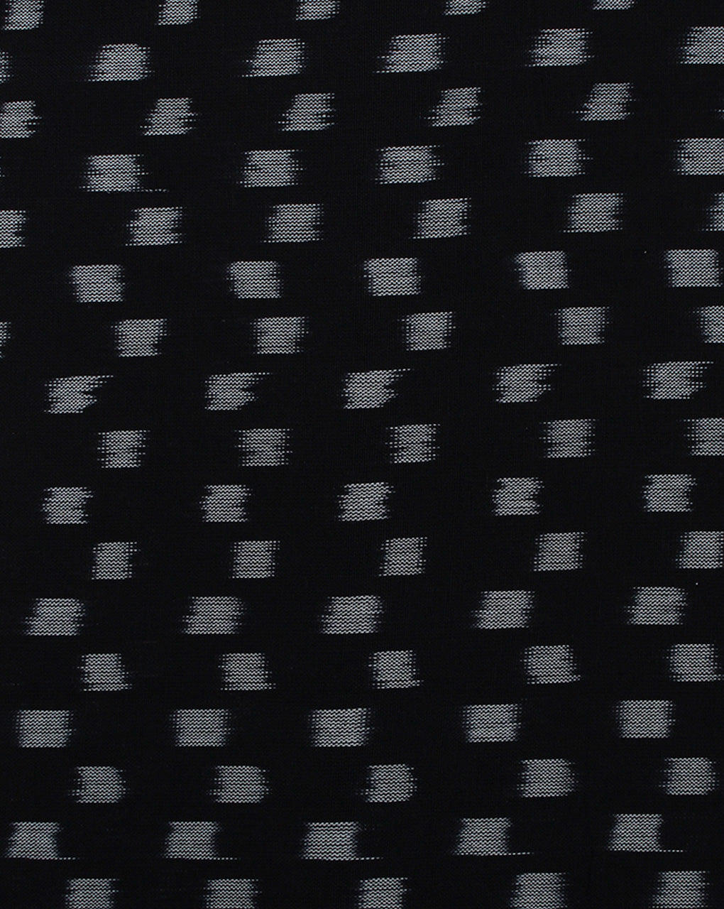 Black Ikat Design Yarn Dyed Cotton Fabric