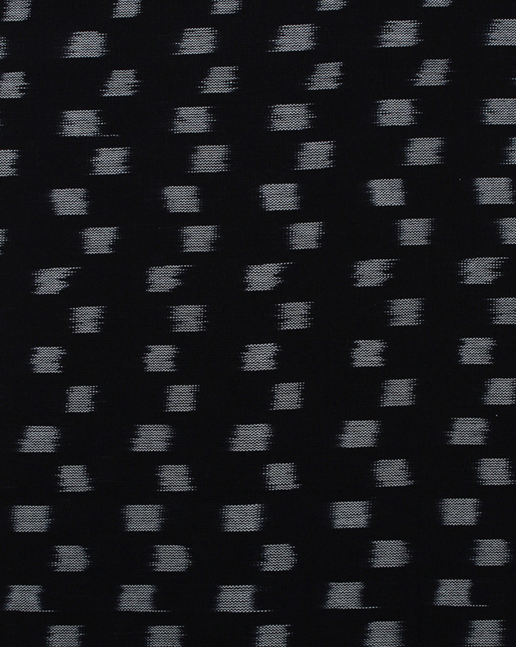 Black Ikat Design Yarn Dyed Cotton Fabric